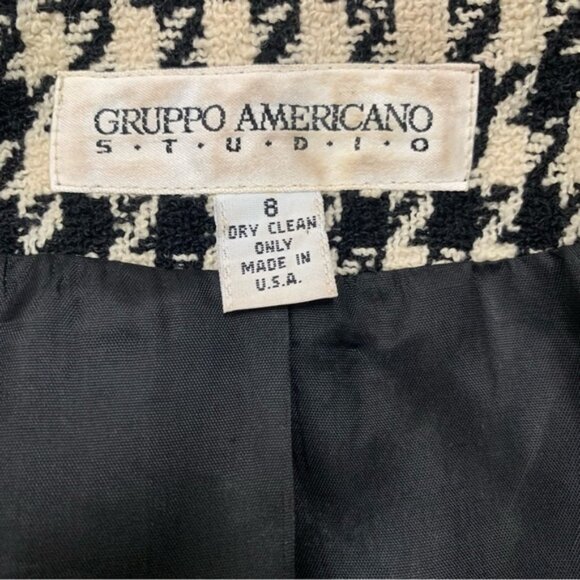 Gruppo Americano Vintage Houndstooth Single Breasted Blazer - Picture 14 of 16